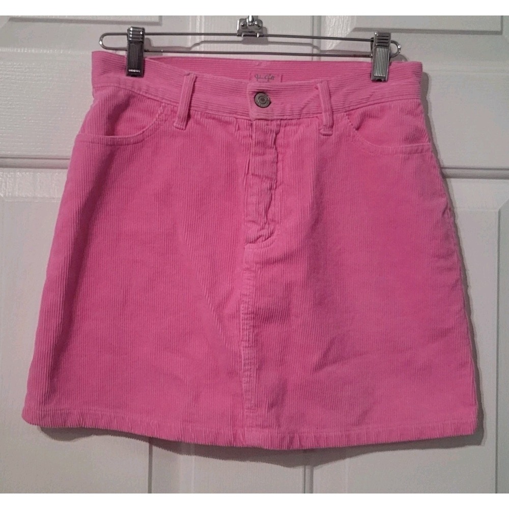 John Galt Brandy Melville Pink Corduroy Mini Skirt One Size Barbiecore Girly Y2K